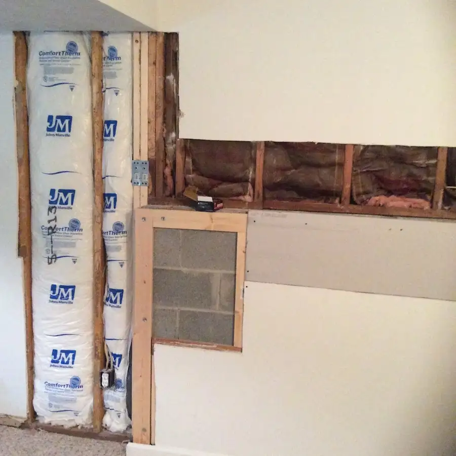 Wall insulation replacement during Basement Flood Cleanup in Ingleside